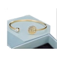 thumbnail image 1 of Sparkle Jewels 14K Yellow Gold Plated Round Cubic Zirconia Tree Of Life Bangle Bracelet, 1 of 2