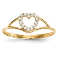 thumbnail image 1 of Sparkle Jewels 14k Yellow Gold Plated Heart Cubic Zirconia Engagement Ring, 1 of 3