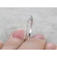 thumbnail image 1 of Sparkle Jewels Half Eternity Anniversary Band Ring 925 Sterling Silver Round Cut Cubic Zirconia, 1 of 2