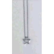 Sparkle Jewels Star Cubic Zirconia Necklace 925 Sterling Silver