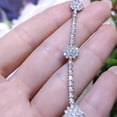 thumbnail image 1 of Sparkle Jewels Women's Round Cubic Zirconia Floral Tennis Bracelet 14K White Gold Finish, 1 of 2