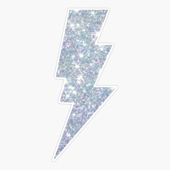 Sparkle Lightning Bolt Design Vinyl Decal Sticker