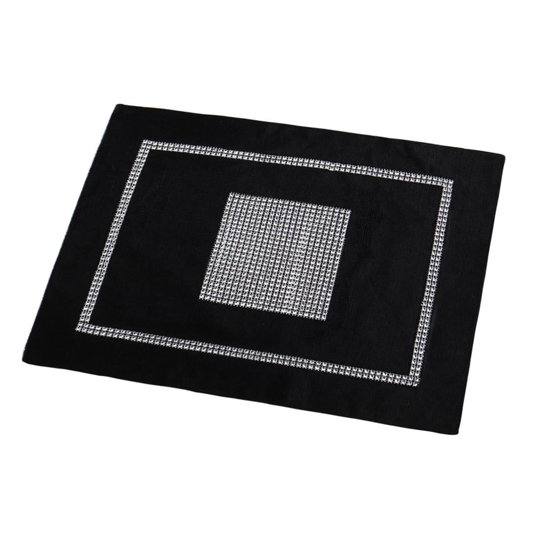 Sparkle Luxury Velvet Table Runner Cushion Cover Placemat Black