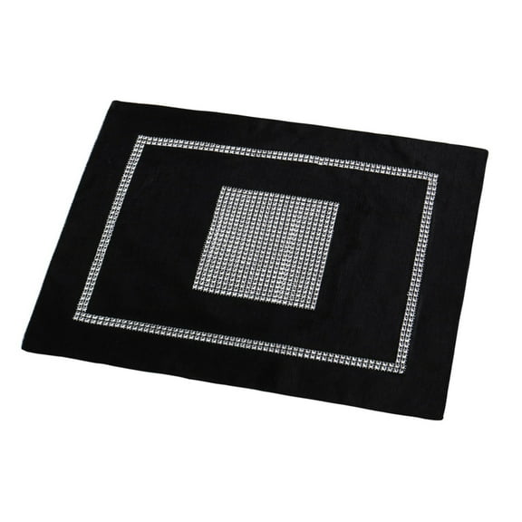 Sparkle Luxury Velvet Table Runner Cushion Cover Placemat Black