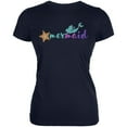 thumbnail image 1 of Sparkle Mermaid Juniors Soft T Shirt Navy X-LG, 1 of 1