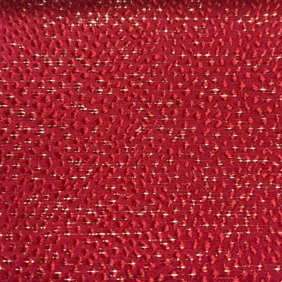 Sparkle Metallic Jacquard Fabric, 115 Inch. in Width, | Home Decor, Red / Sample 3x3 Inch