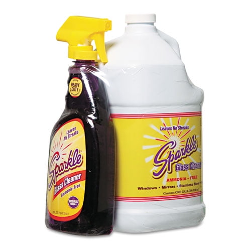 Sparkle Original Purple Formula Glass Cleaner, Spray Bottle & Gallon Refill Combo Pack
