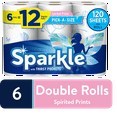 thumbnail image 1 of Sparkle Paper Towels, Pick-A-Size, Spirited Prints, 6 Double Rolls (= 12 Regular Rolls), 1 of 12
