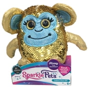 Sparkle Pets Honey The Monkey Sequined Stuffed Animal, 6 inch Plush Pal