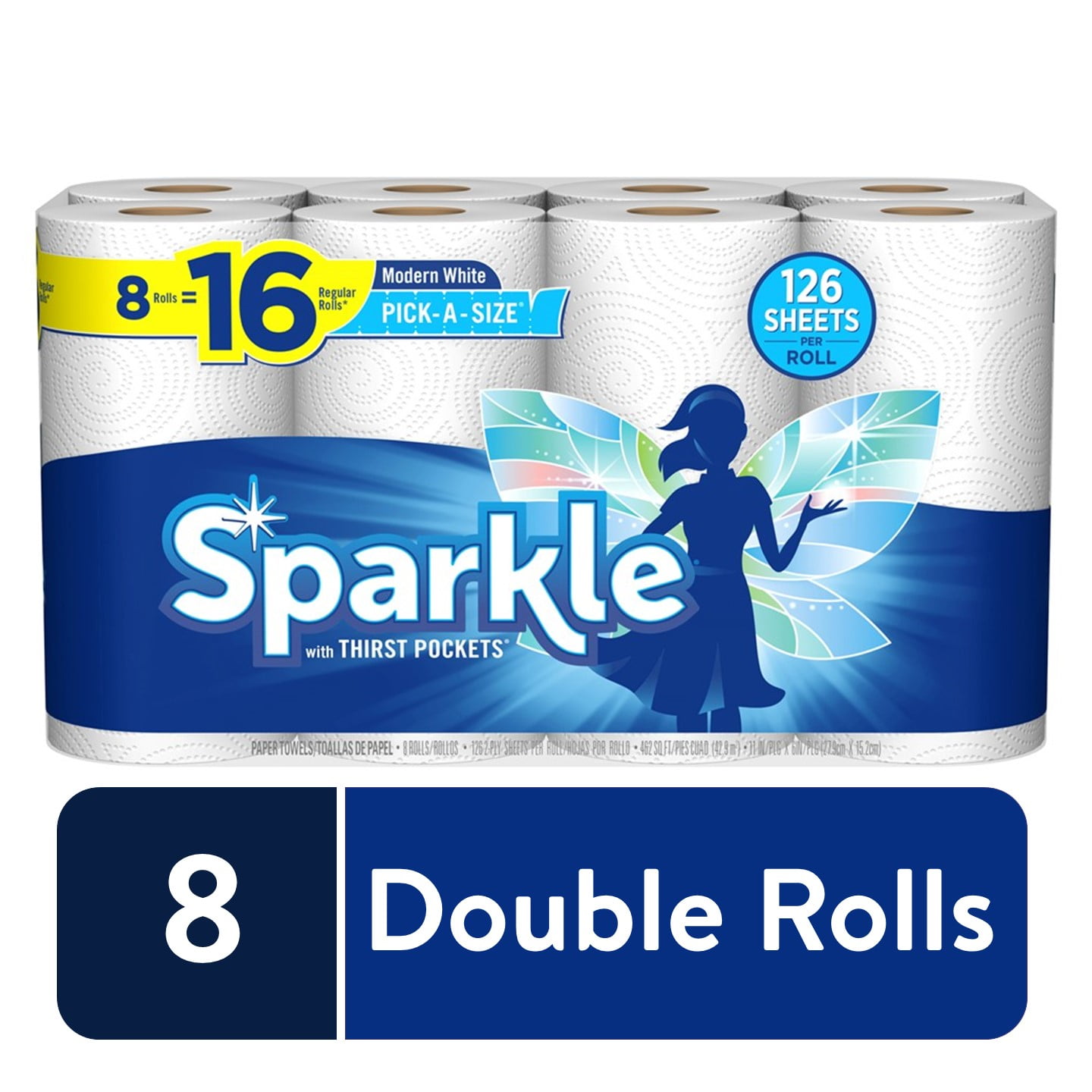Sparkle PickASize Paper Towels, 8 Double Rolls