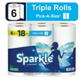 thumbnail image 1 of Sparkle Pick-A-Size Paper Towels, White, 6 Triple Rolls, 1 of 14