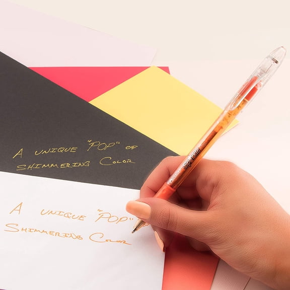 Sparkle Pop Iridescent Gel Pens, (1.0mm) Bold Lines, Assorted Ink (A/C/D/F/P/V/x/Z) 36-PK Canister (K91PC36M)