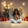 thumbnail image 1 of Sparkle Praying Angle Figure,Praying Angel Garden Tabletop Sign,Kneeling Angel Wings Statue Religious Fairy Sculpture Hand Carved Art Decor,Acrylic Tabletop Ornament Home Desktop Decorations, 1 of 6