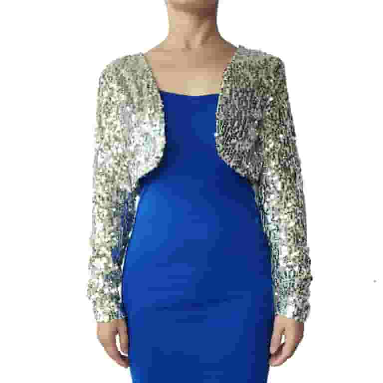 Sparkle Sequin Bolero Jacket Shrug Cardigans for Cocktail Dress