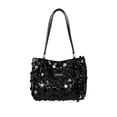 thumbnail image 1 of Sparkle Sequin Large Capacity Tote Bag Versatile Shoulder Commute Handbag for Daily Outing Carnival Match, 1 of 6