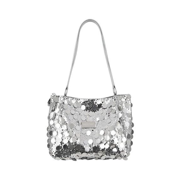 Sparkle Sequin Large Capacity Tote Bag Versatile Shoulder Commute Handbag for Daily Outing Carnival Match