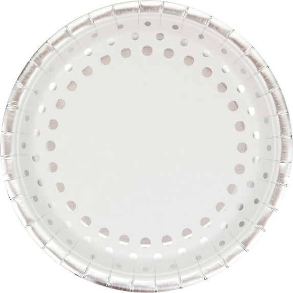 Sparkle Shine - Banquet Foil Plates - Silver