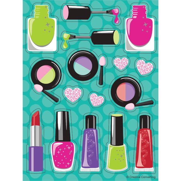 Sparkle Spa Party Stickers, 4pk