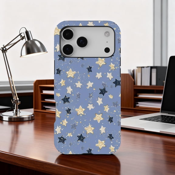 Sparkle Star Glitter Celestial Pattern Aesthetic Case 17 to 11 Pro Max