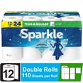 thumbnail image 1 of Sparkle Tear-A-Square Paper Towels, 12 Double Rolls, 110 Sheets per Roll, 1 of 14