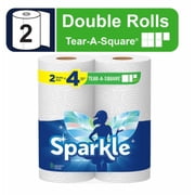 Sparkle Tear-a-Square Paper Towels, 2 Double Rolls 110 2-ply sheets