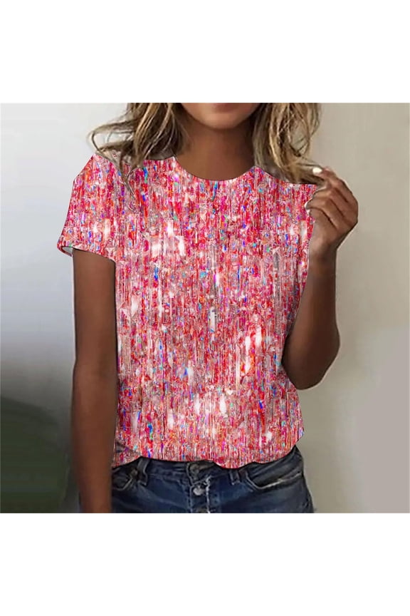 Sparkle Tops For Women Bling Shirts For Women Party Blouses For Women Plus Size Sequin Shiny Shirts For Women Dressy Tops For Women For Wedding New Years Tops For Women Glitter Blouse