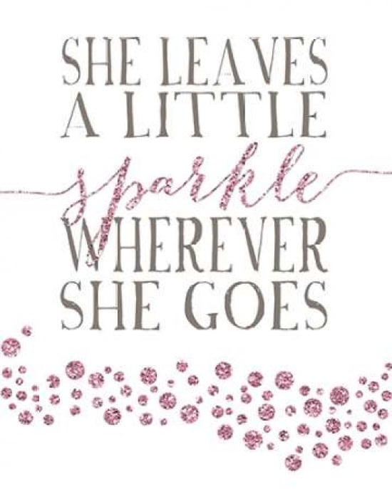 Sparkle - White and Pink Canvas Art - Amy Cummings (24 x 30)