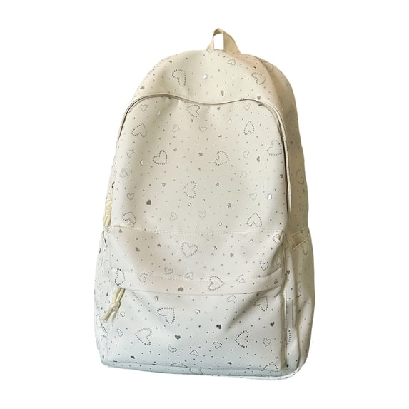 Sparkle Y2K Heart Print Backpack 2026 School Backpacks Travel Daypack with Adjustable Shoulder Straps Birthday Gifts