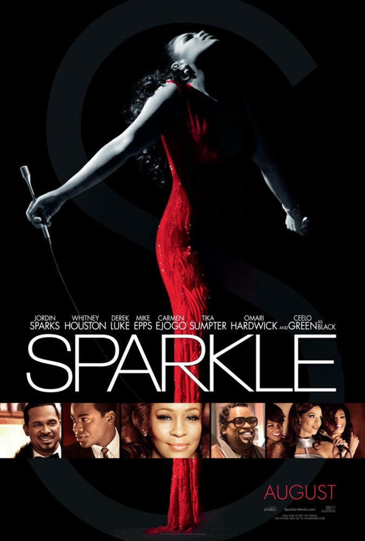 Sparkle mini 2012 movie poster (Whitney Houston and Jordin Sparks
