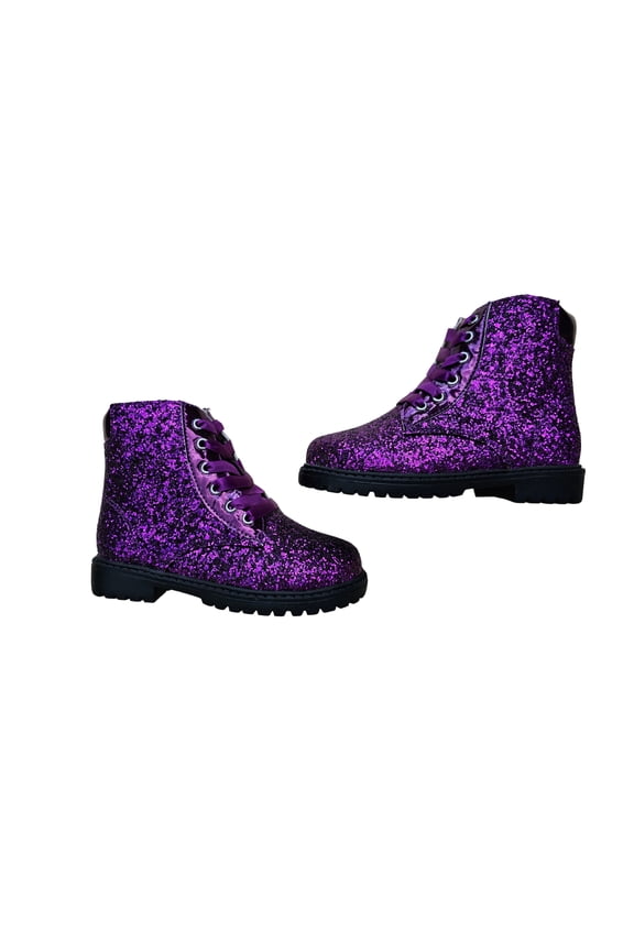 Sparkle squad glitter combat boots
