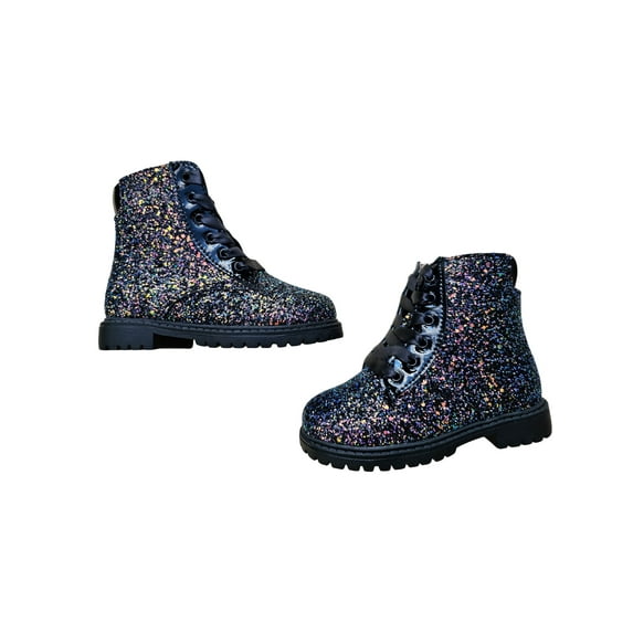 Sparkle squad glitter combat boots
