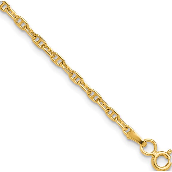 Sparkle-worthy Exquisite Beautiful 14k 2.35mm Mariners Link Chain Precious Radiant Refined