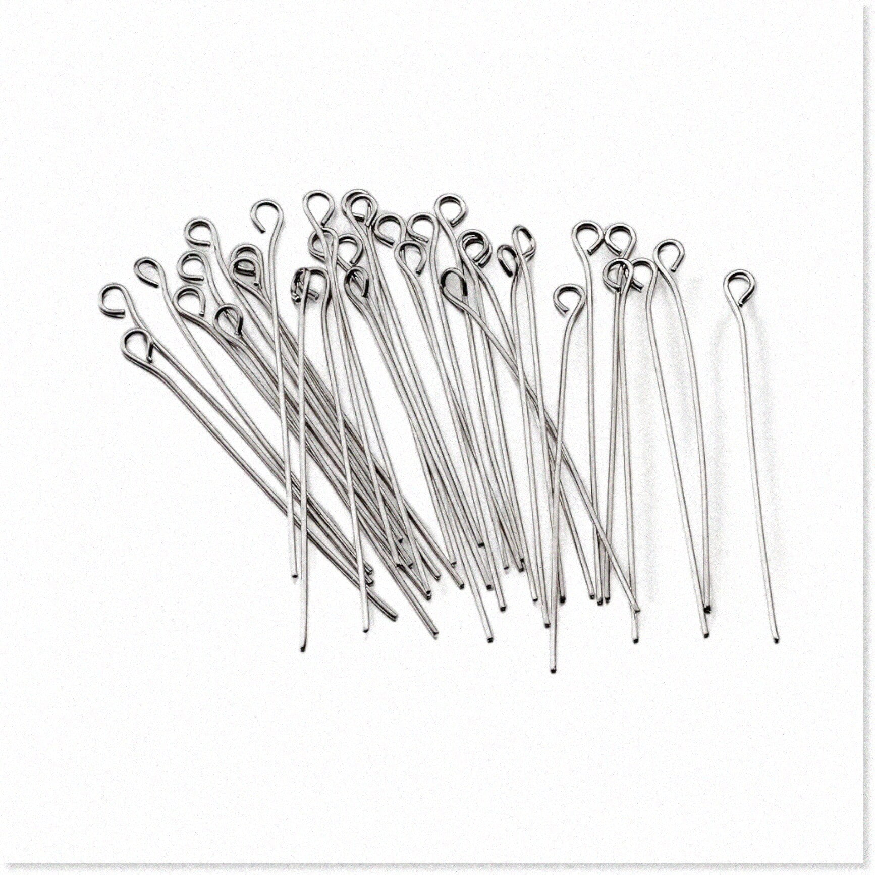 SparkleCraft 100pcs Stainless Steel Open Pins - 22 Gauge, 2 Inch (50mm ...