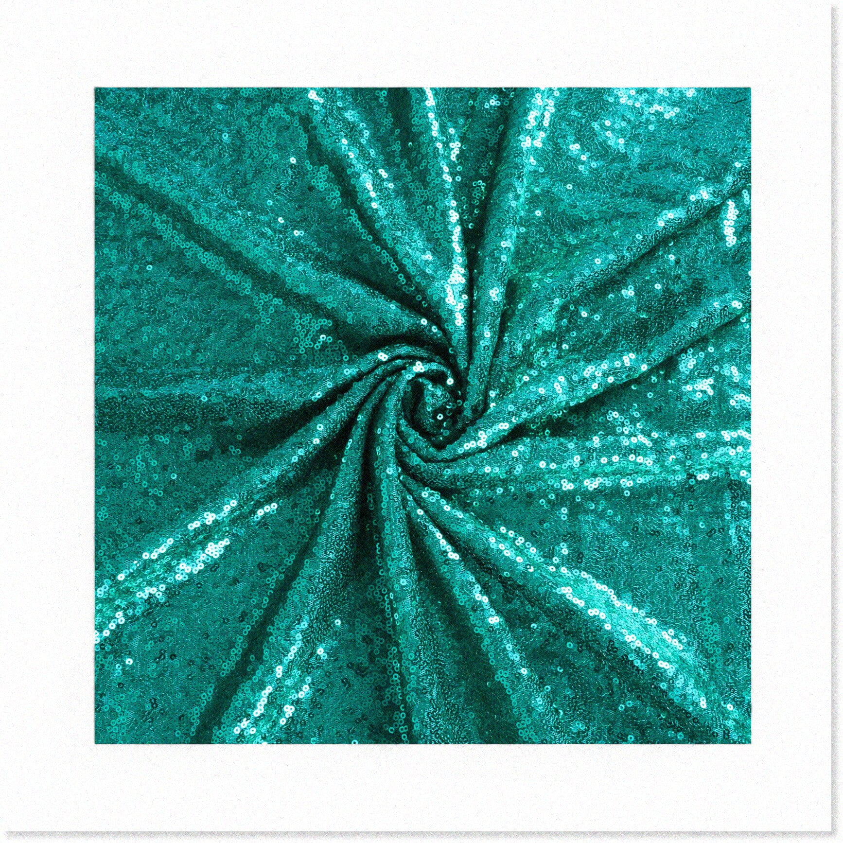 SparkleMesh Green Sequin Fabric 3ft Yardage for Tablecloths, Linens