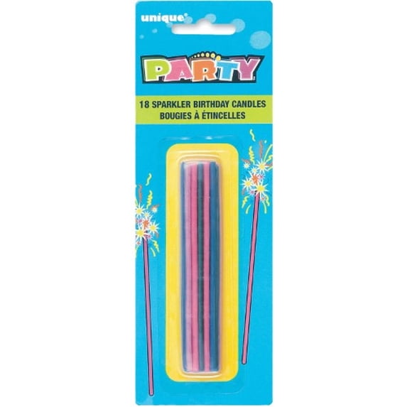 Sparkler Birthday Candles, Assorted (Pack of 6)