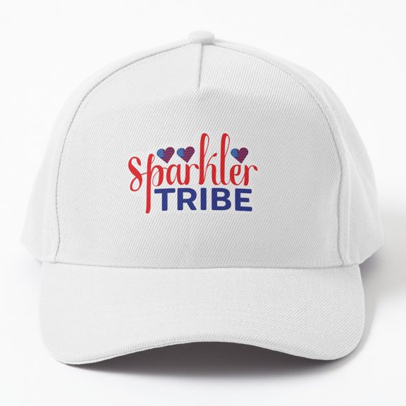Sparkler Tribe Baseball Hat, Firework Group Statement Graphic Design, Classic Cap