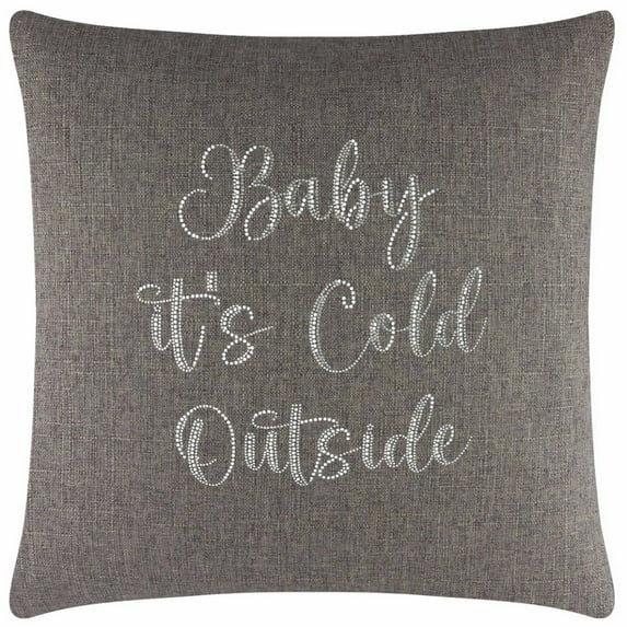 Sparkles Home Baby It's Cold Outside Pillow Brown - 20 x 20