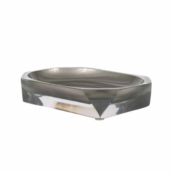 Sparkles Home Faceted Soap Dish Gray