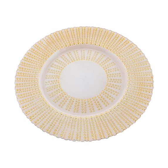 Sparkles Home Venezia Glass Charger Plate Gold