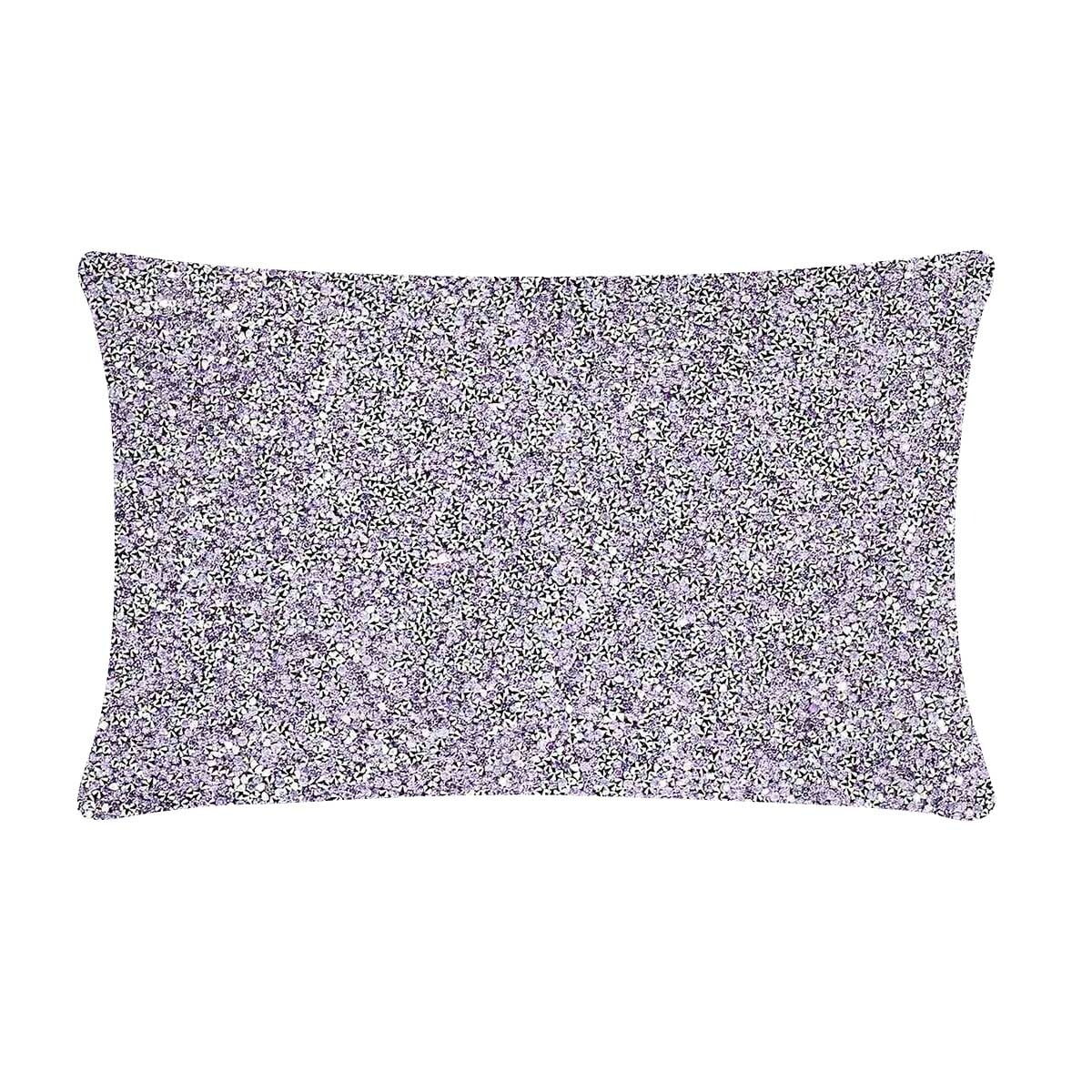 Lavender Velvet Rhinestone Oversize Lumbar Throw Pillow 14x20