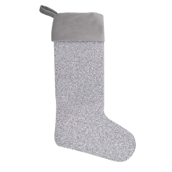 Sparkles Home Luminous Rhinestone Stocking Silver