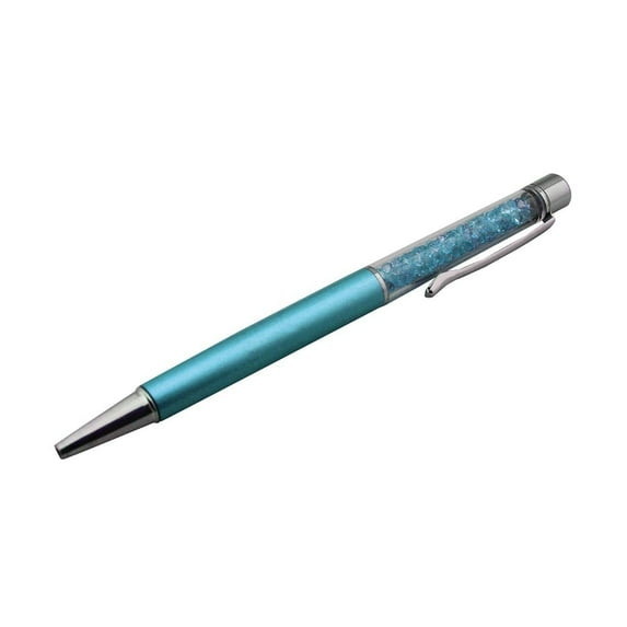 Sparkles Home Rhinestone Crystal-Filled Pen Aqua