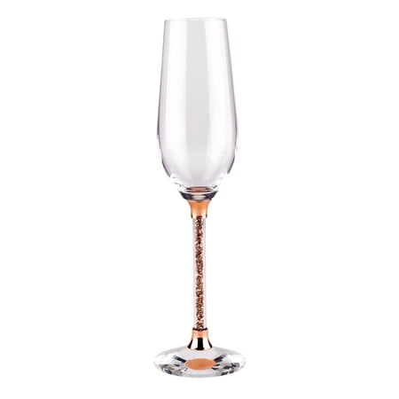 Sparkles Home Rhinestone Crystal Filled Stem Toasting Flutes - Set of 2 in Gift Box