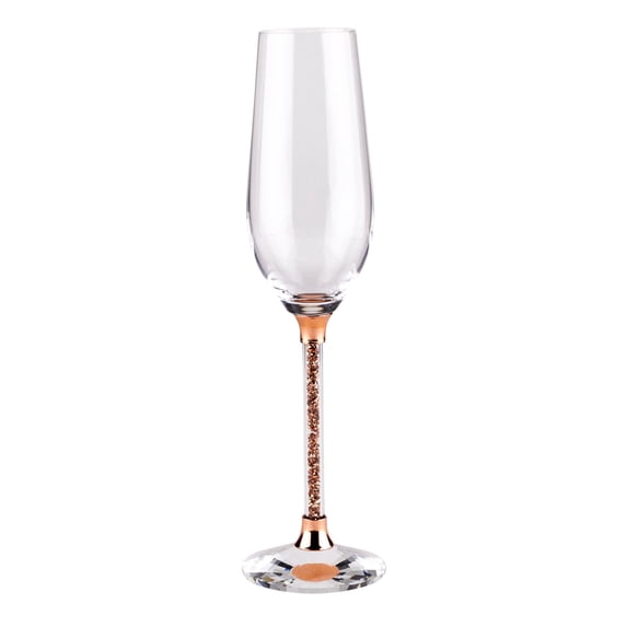Sparkles Home Rhinestone Crystal Filled Stem Toasting Flutes - Set of 2 in Gift Box