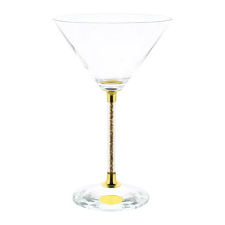 Elk Martini Glass, Elk Etched Crystal Martini