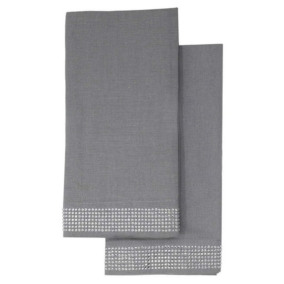 Sparkles Home Rhinestone Napkin (Set of 2) Grey
