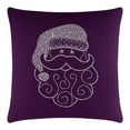 thumbnail image 1 of Sparkles Home  Santa Rhinestone Pillow Purple 16x16, 1 of 5