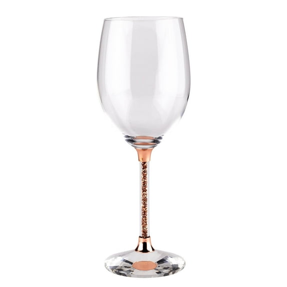Sparkles Home Rhinestone Wine Glasses with Crystal-Filled Stems - Set of 6