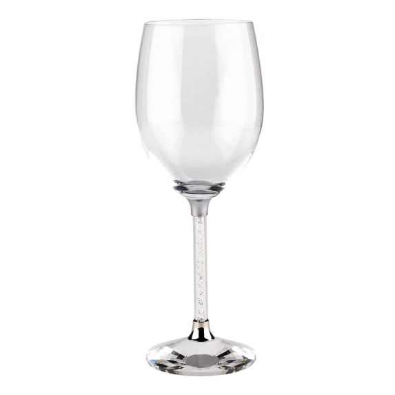 Sparkles Home Vetrina Stem Wine Glass Silver