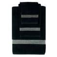 thumbnail image 1 of Sparkles Home  Stripe Rhinestone 3 Piece Towel Set Black, 1 of 5
